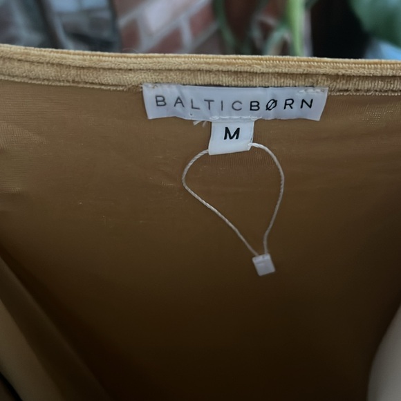 Gold Velvet Wrap Dress - Picture 7 of 8